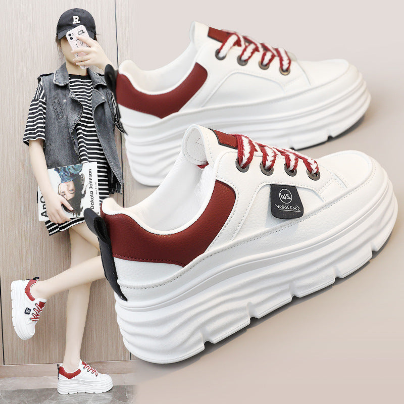 Damen Sneaker Plateau Sportschuhe Komfortabel Modisch Höher - BerlinGlamour