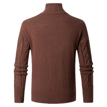 Herren Strickjacke Kabelmuster Elegant Modern