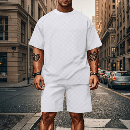 Herren Sport Set Kurzarm T-Shirt und Shorts Leichtathletik