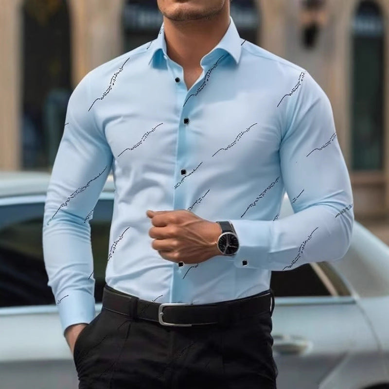 Herren Hemden Elegant mit Trend Druck Modern