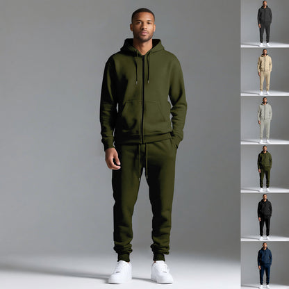 Herren Freizeitanzug Kapuze Taschen Sportlich Bequem
