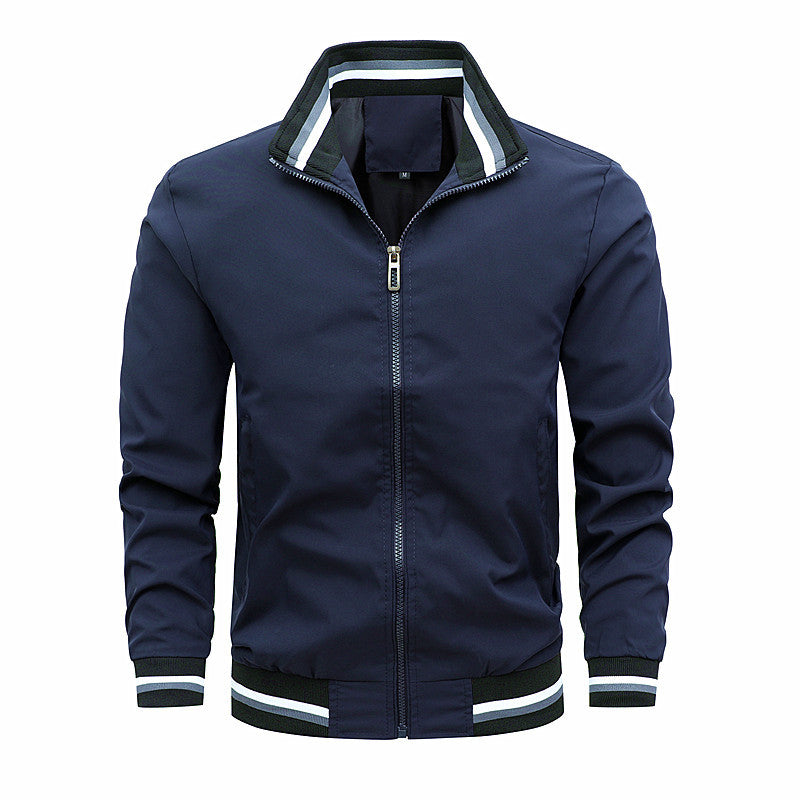 Herren Freizeitjacke Sportlich Modern Stehkragen - BerlinGlamour