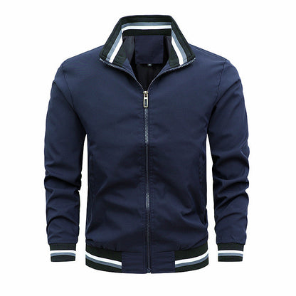 Herren Freizeitjacke Sportlich Modern Stehkragen - BerlinGlamour