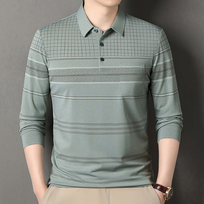 Herren Poloshirt Elegant Strukturiert Komfortabel