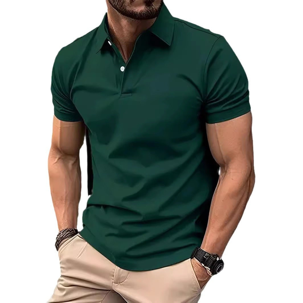 Herren Polohemd Slim Fit Atmungsaktiv Modern