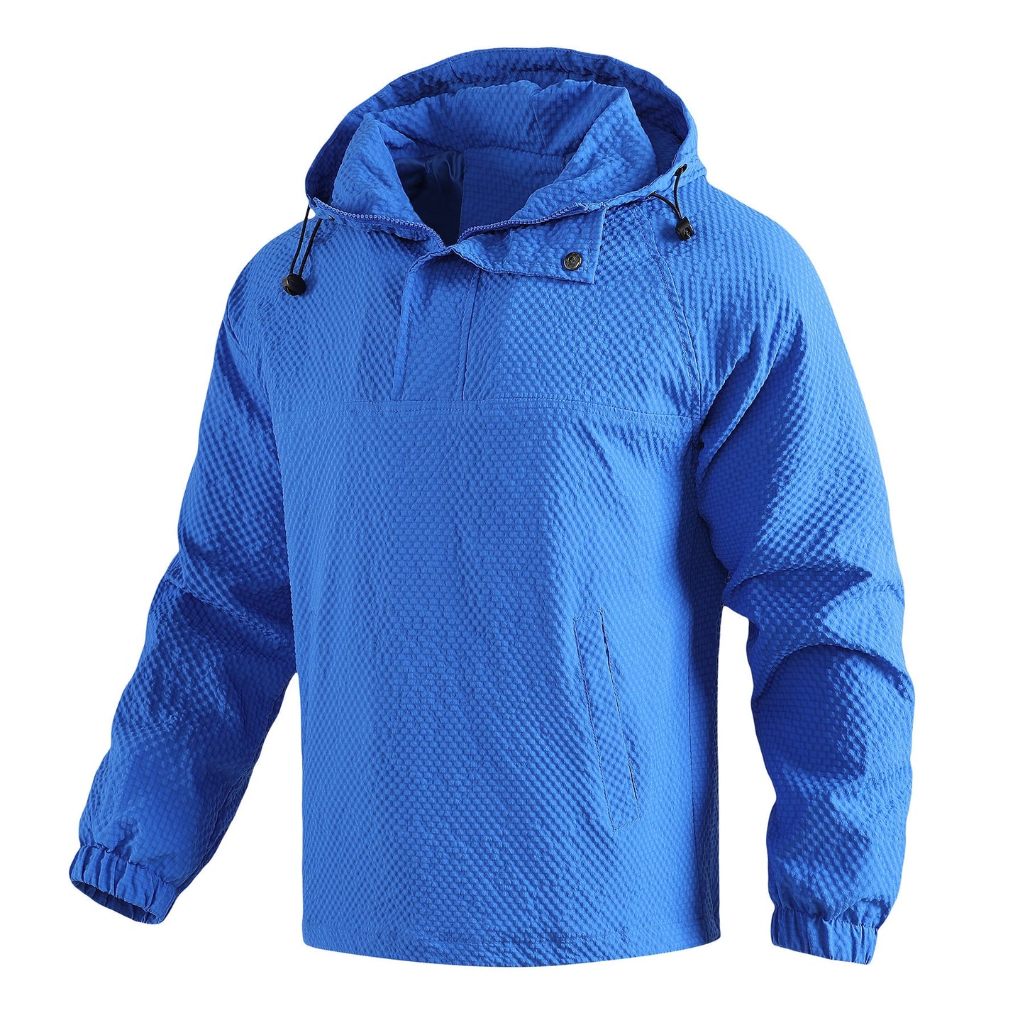 Herren Anorakjacke Leicht Wasserabweisend Mit Kordelzug