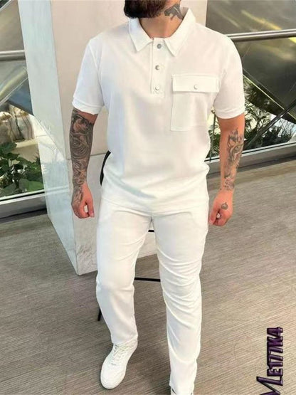 Herren Polo Set Modern mit Hose Berlin Style