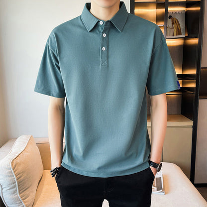Herren Poloshirt atmungsaktiv mit Knöpfen Modern Style - BerlinGlamour