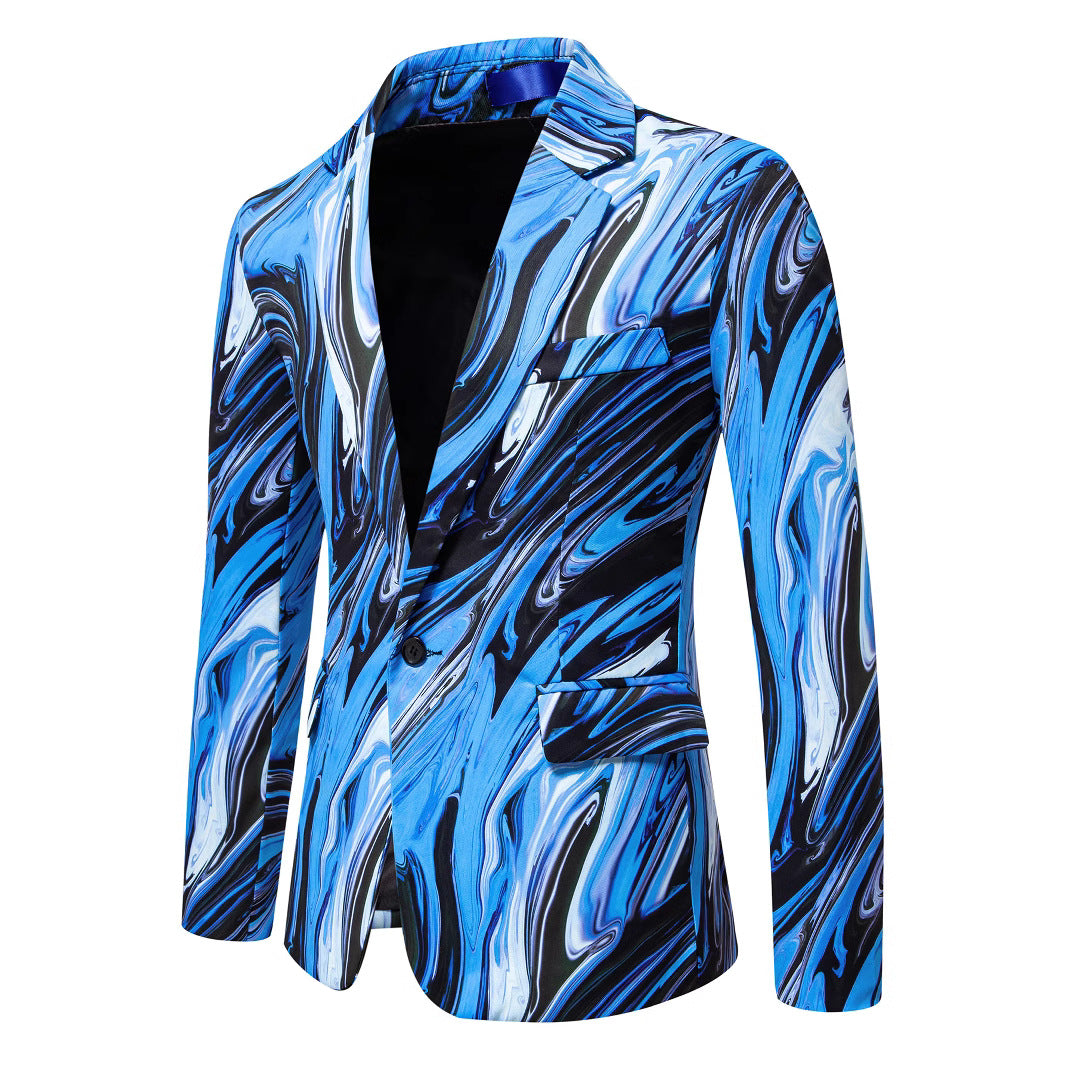Herren Blazer Marmormuster Elegant Berlin Style