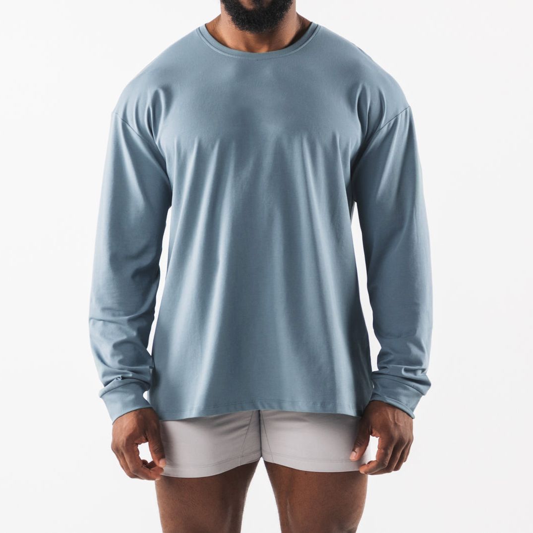 Herren Langarmshirt Atmungsaktiv Feuchtigkeitsregulierung Sport - BerlinGlamour