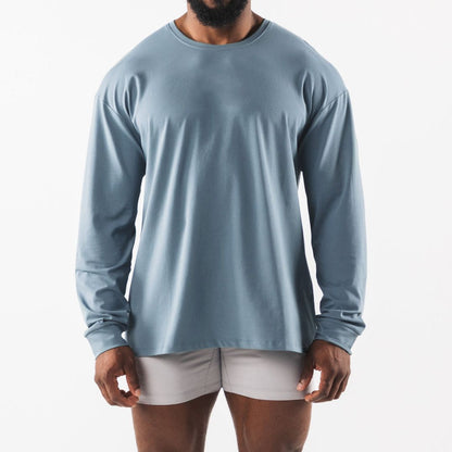 Herren Langarmshirt Atmungsaktiv Feuchtigkeitsregulierung Sport - BerlinGlamour