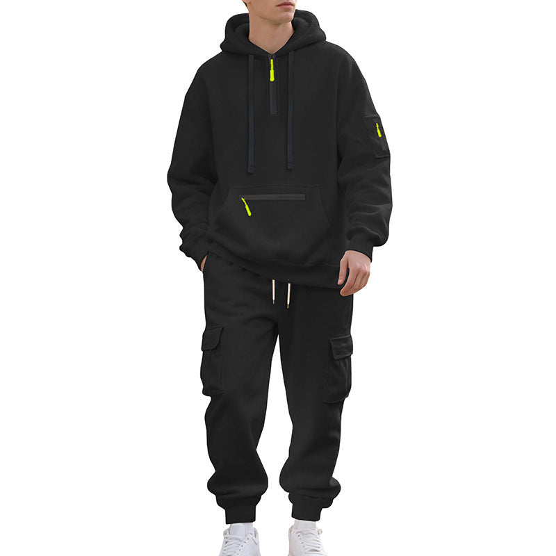 Herren Sportset mit Kapuzenpullover und Cargo-Hosen