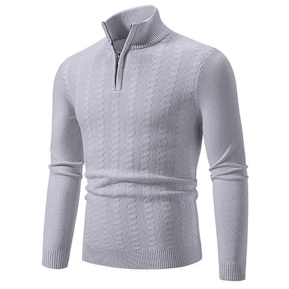 Herren Rollkragenpullover Modern mit Struktur-Muster Elegante Optik