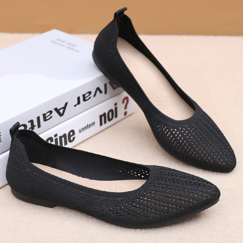 Damen Ballerinas Atmungsaktiv Flexibel Elegant
