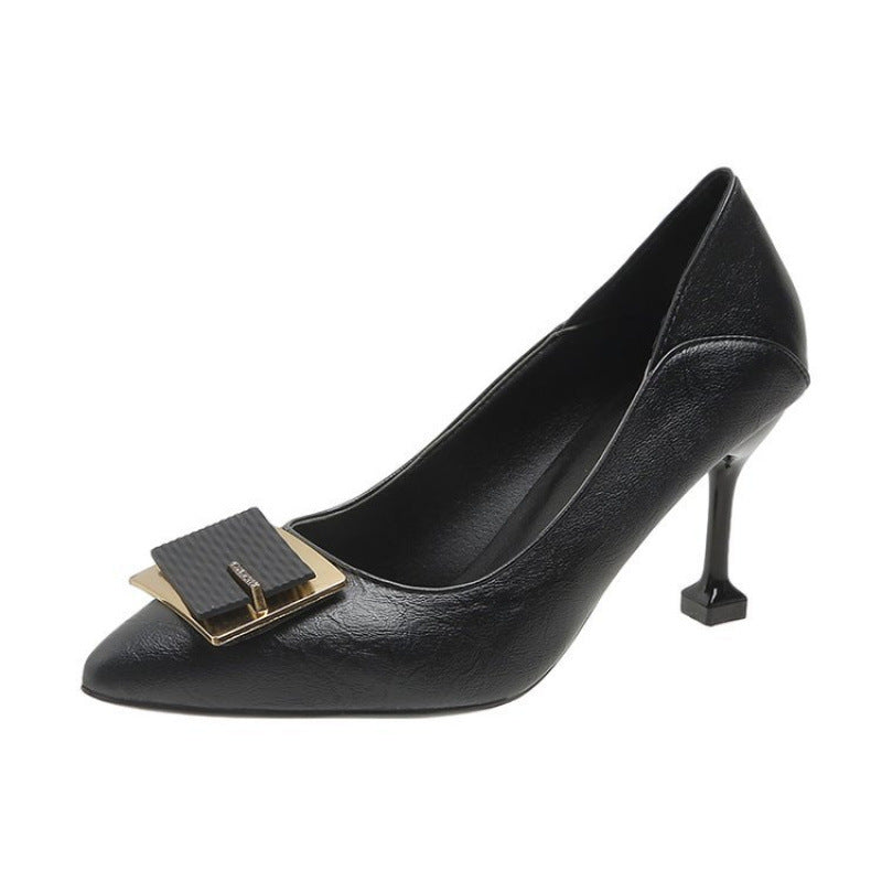 Damen Pumps Elegante High Heels mit Schmuckdetail