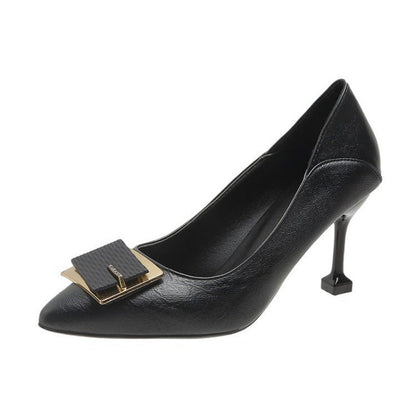 Damen Pumps Elegante High Heels mit Schmuckdetail