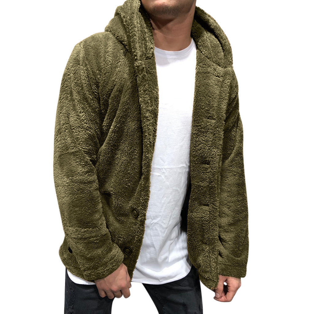 Herren Teddyjacke Warm Kuschelig Mit Taschen
