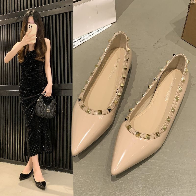 Elegante Damenballettschuhe mit Zierverzierung und schmaler Form - BerlinGlamour