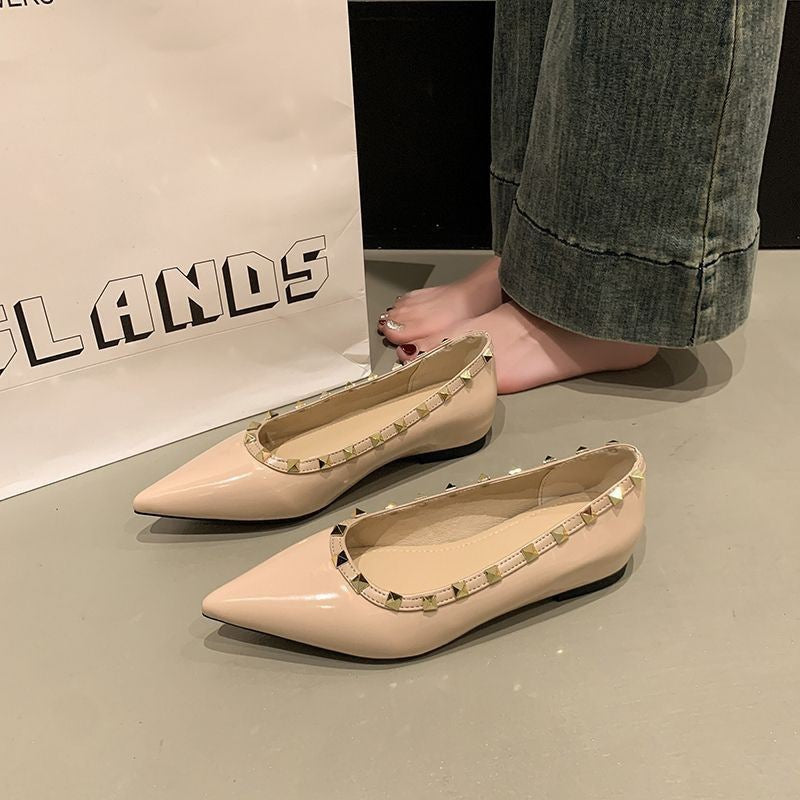 Elegante Damenballettschuhe mit Zierverzierung und schmaler Form