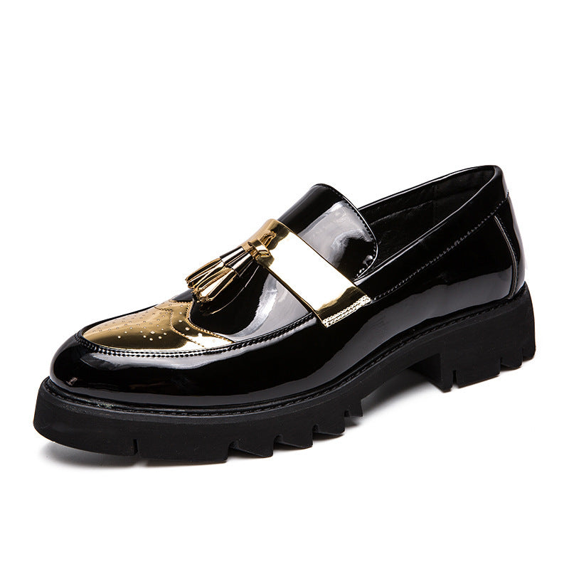 Damen Mokassins Elegante Quasten Schuhe Glänzend