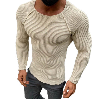Herren Strickshirt Langarm Elegantes Design - BerlinGlamour