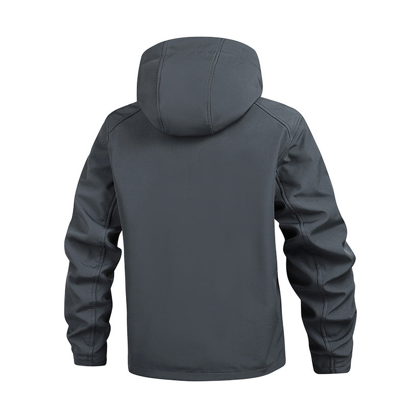 Herren Outdoorjacke Winddicht mit Kapuze Wasserabweisend