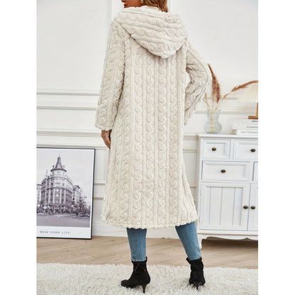 Damen Strickmantel Oversized Zopfmuster Trendig