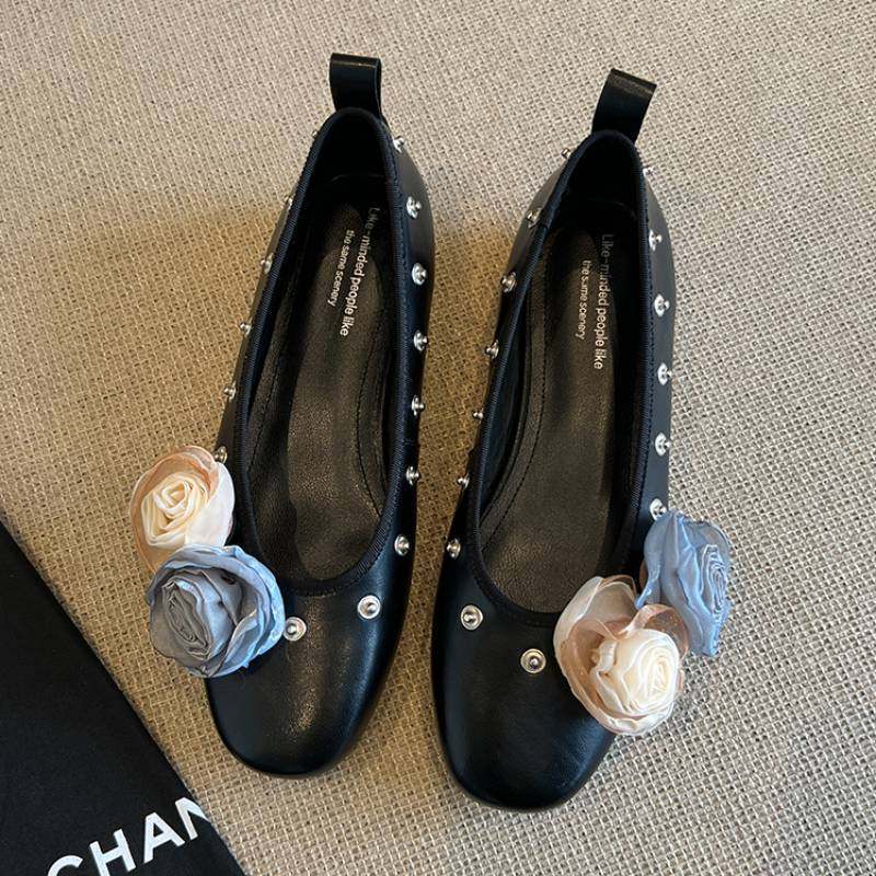 Damen Ballerinas Schmuck Applikationen Bequem