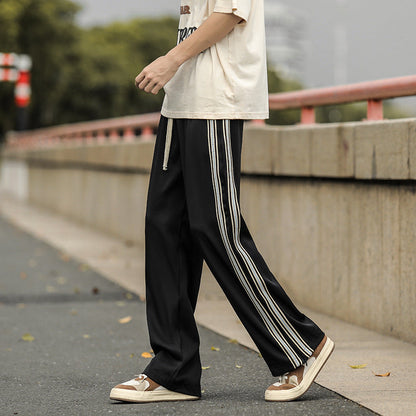 Herren Sporthose Elastisch Mit Streifen Bequem