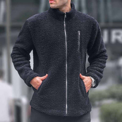 Herren Fleecejacke Kuschelig Warm Reißverschluss