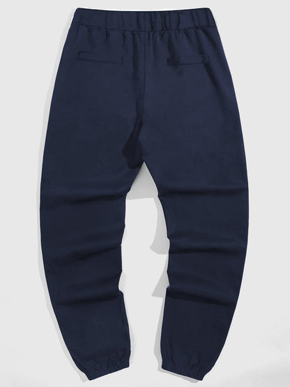Herren Jogginghose Elastisch Mit Kontrasttaschen