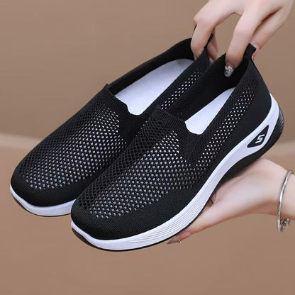 Damen Sneaker Slip-On Luftig Mesh Leicht