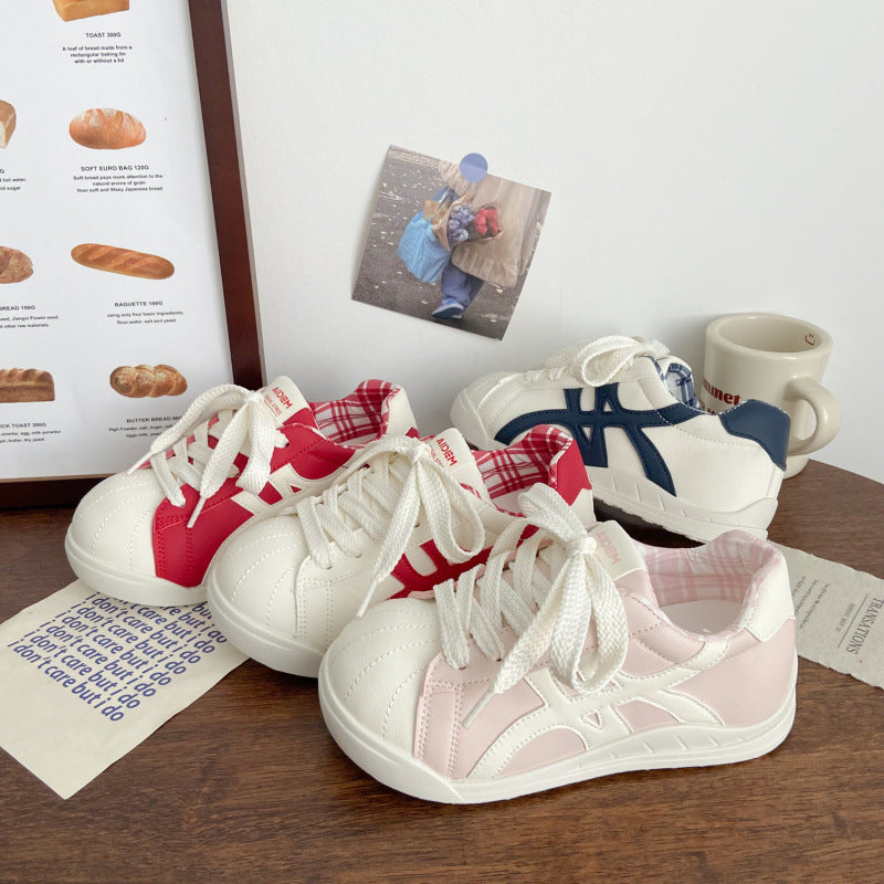 Damen Sneaker Sportlich Kariert Modern