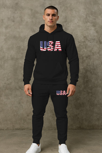 Herren Hoodie und Jogginghose Set Modisch Sportlich
