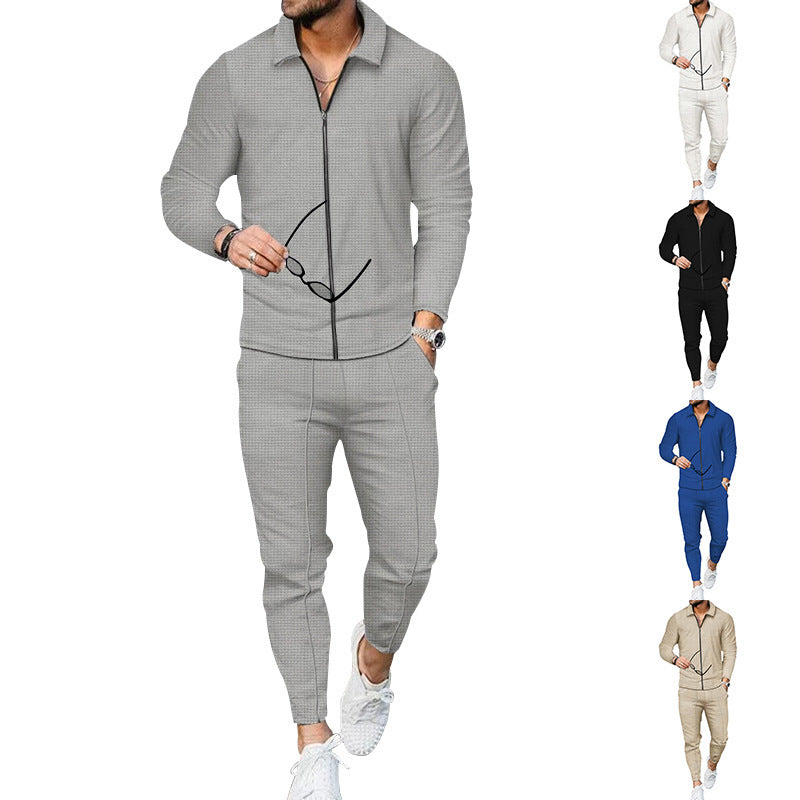 Herren Trainingsanzug Sportlich Elegant Reißverschluss - BerlinGlamour