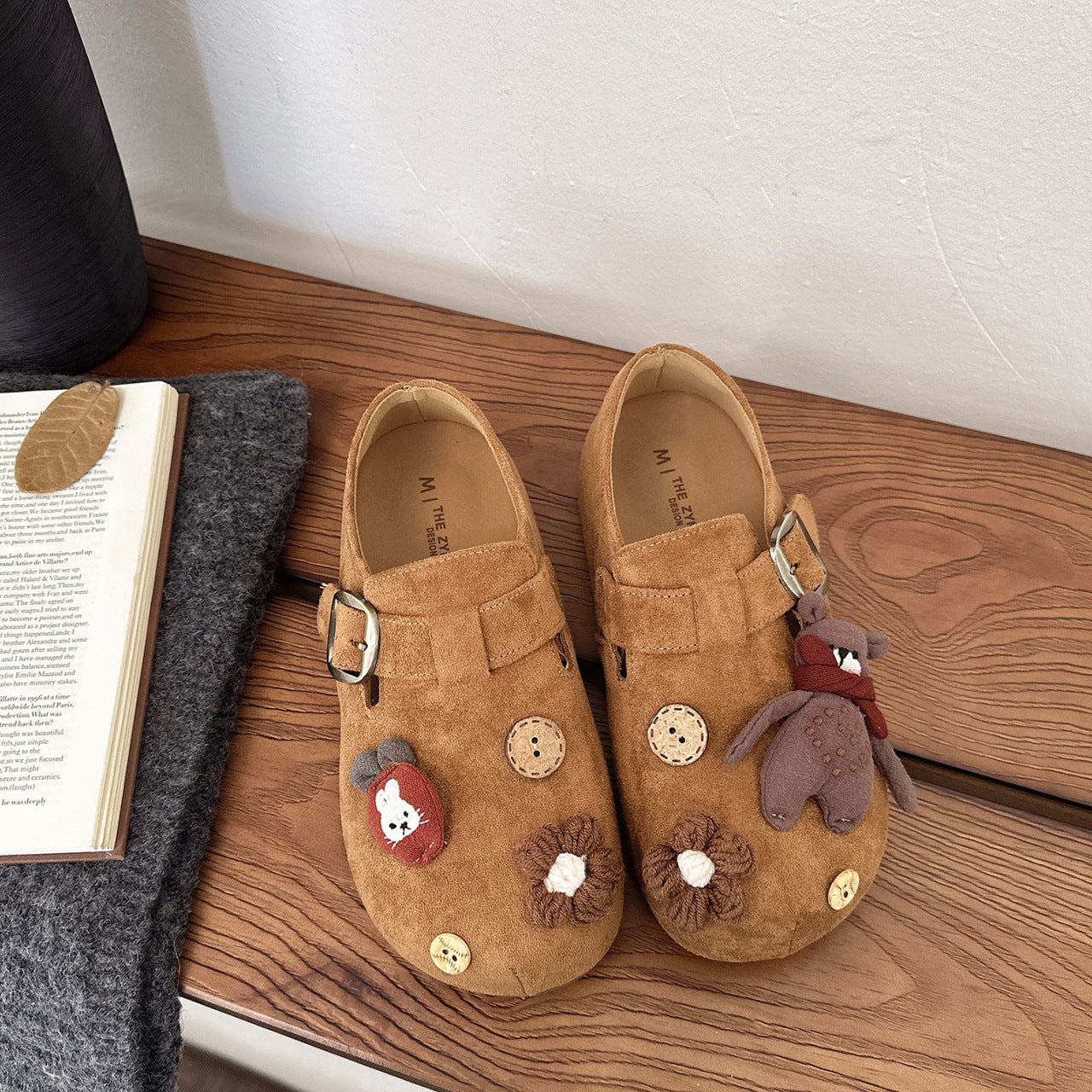 Damen Clogs Plüschig mit Tiermotiv