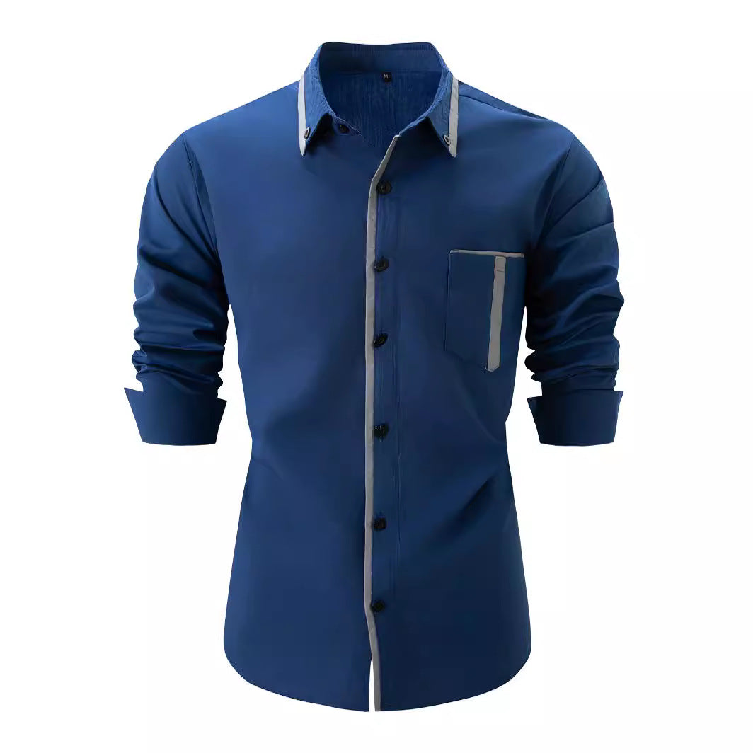 Herren Langarmhemd Casual Berlin Style