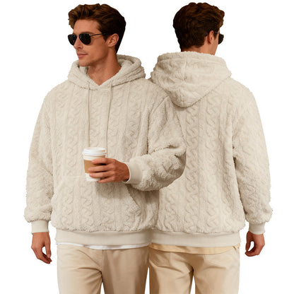 Herren Hoodie Fleece Weich Warm Strukturierung