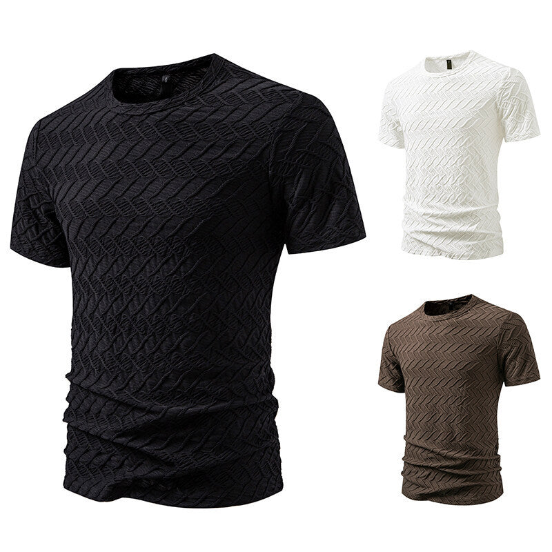 Herren Kurzarmshirt Modern Strukturiert Berlin Style
