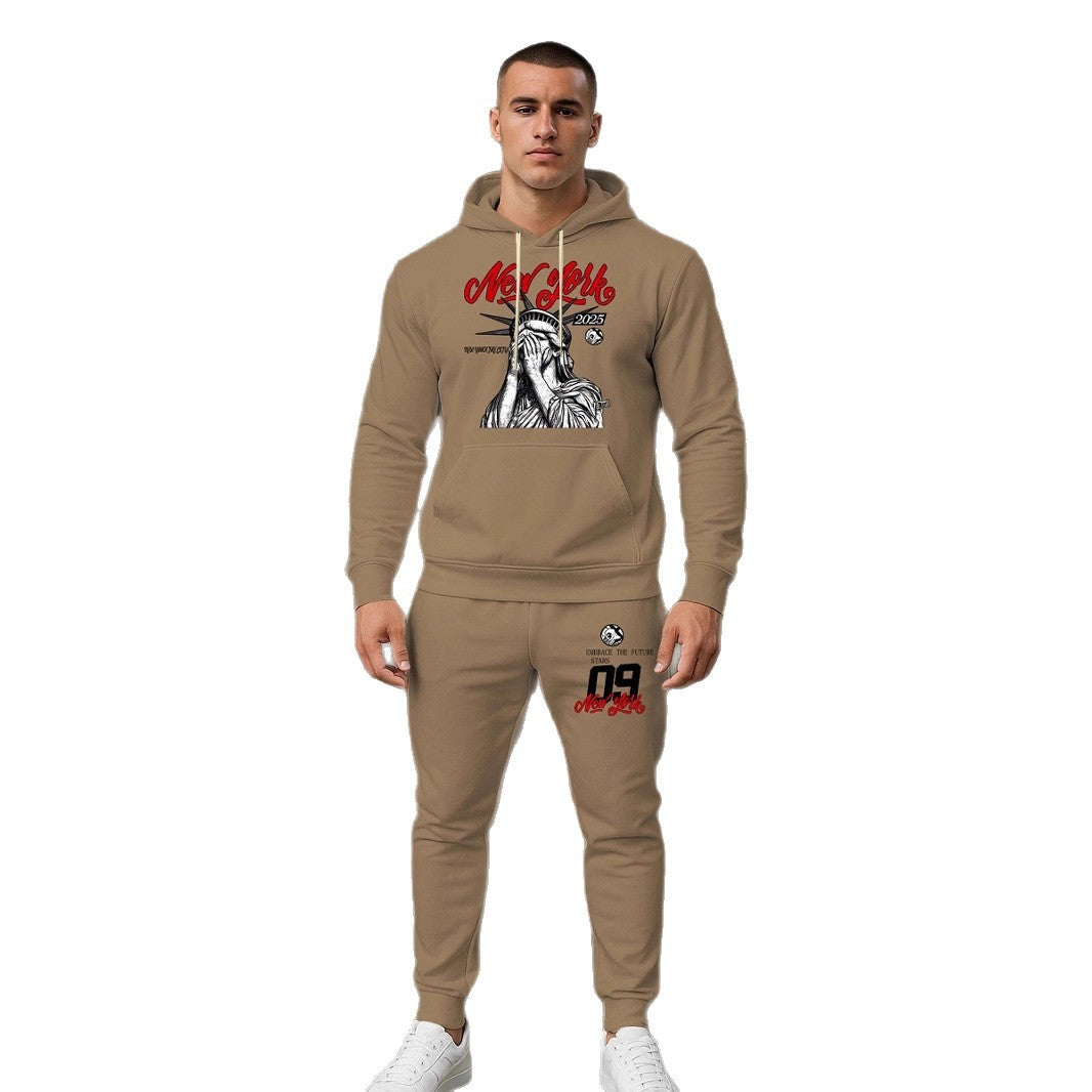 Herren Kapuzenpullover Set Lässig Mit Hose Sportlich