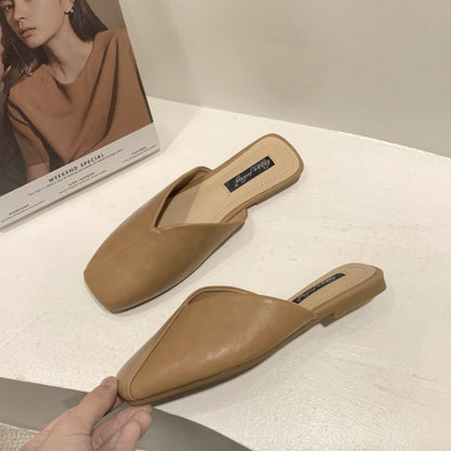 Damen Mules Schuhe Elegant V-Ausschnitt Modisch - BerlinGlamour