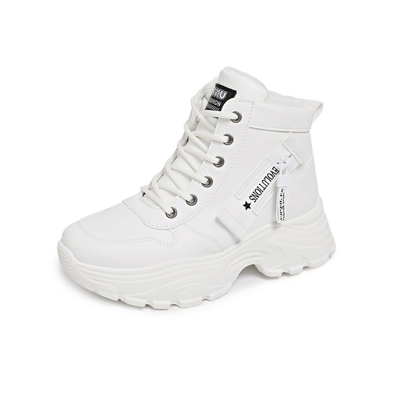 Damen Sneaker High-Top Modisch Komfortabel Mit Reißverschluss