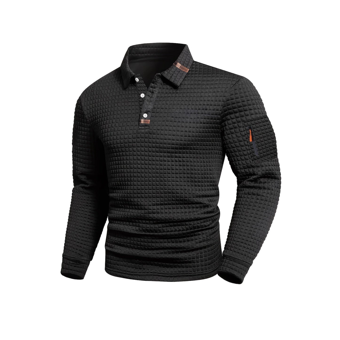 Herren Poloshirt Langarm Atmungsaktiv Komfortabel