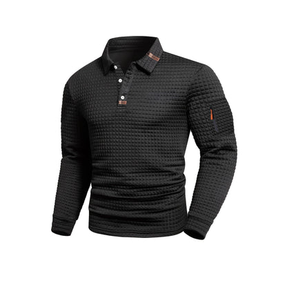 Herren Poloshirt Langarm Atmungsaktiv Komfortabel
