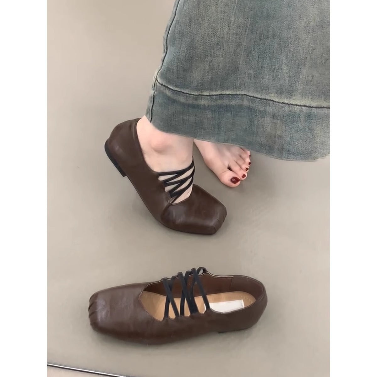 Damen Schuhe Bequem Schnürsystem Flexibel Modern