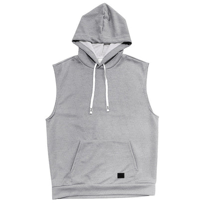 Kapuzenshirt Ärmellos Unisex Modern Strukturstoff