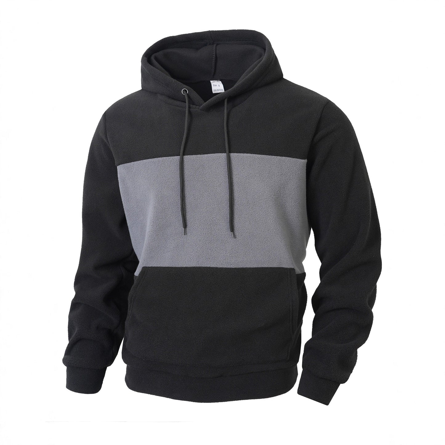 Herren Kapuzenpullover Fleece mit Farbstreifen Modern Sportlich