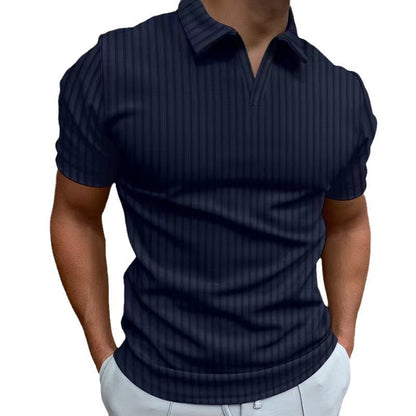 Herren Polo-Shirt Streifenmuster Modern Sportlich