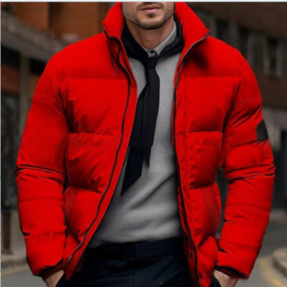 Herren Winterjacke Steppjacke Hochkragen Verstellbar Warm