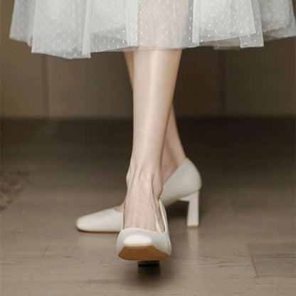 Damen Pumps Quadratischer Absatz Elegante Schuhe